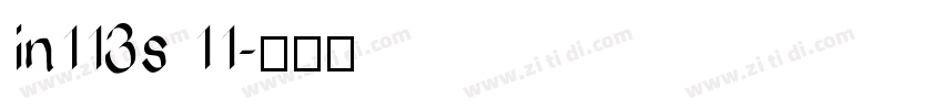 in113s 11字体转换